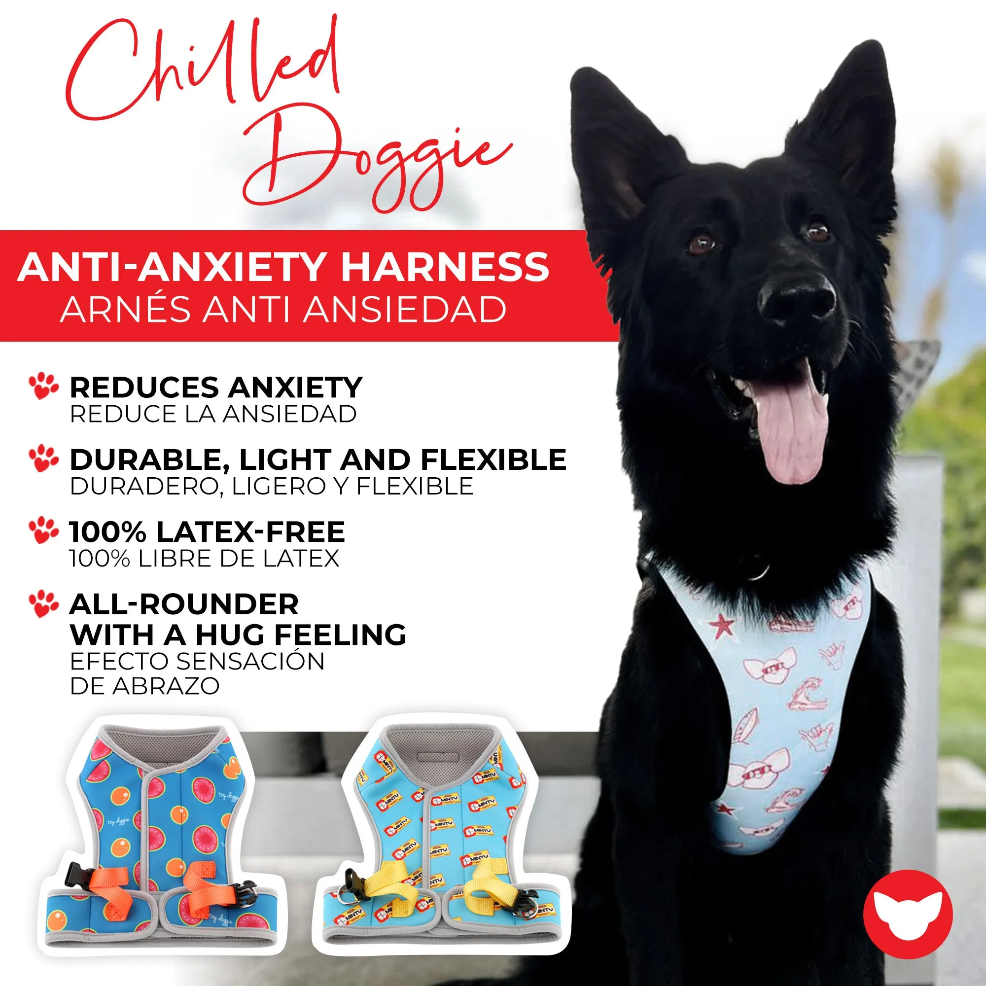 3 in 1 Chilled Doggie | Cooling & Anti-Anxiety Pet Harness | Waves & Sun
