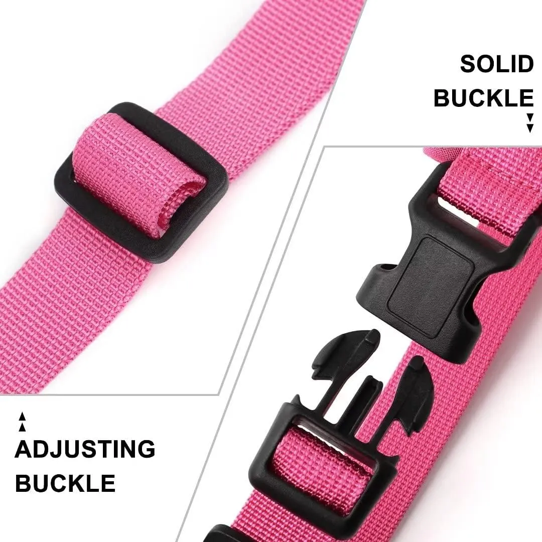 Beirui No Pull Dog Harness for Small Medium Dogs Puppies, Soft Neoprene Quick Fit Harness with Durable Front Clip & Back Clip, Lightweight Easy for Daily Walking (Hot Pink,M)