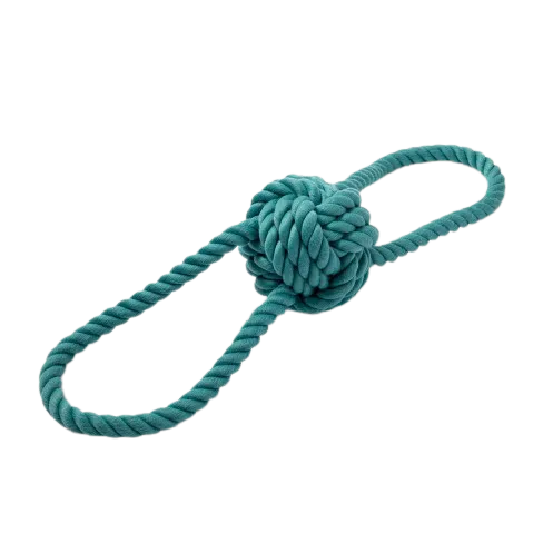 Braided Rope Ball with Handles Toy