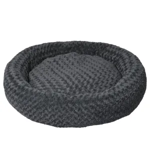 Calming Dog Bed Warm Soft Plush Pet Cat Cave Washable Portable - Dark Grey XL