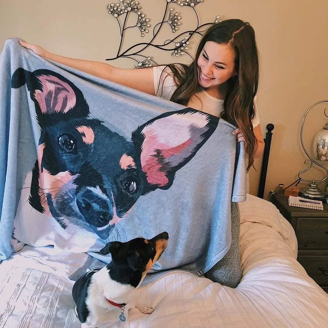 Custom Blanket with Pet Photo Gifts For Dog Lovers