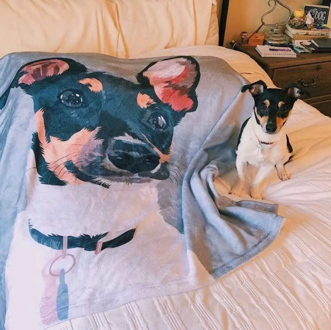 Custom Blanket with Pet Photo Gifts For Dog Lovers