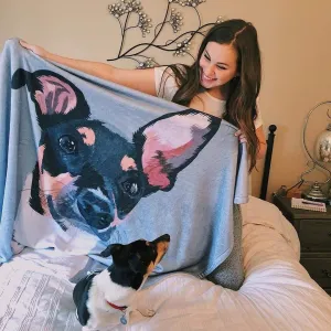 Custom Blanket with Pet Photo Gifts For Dog Lovers