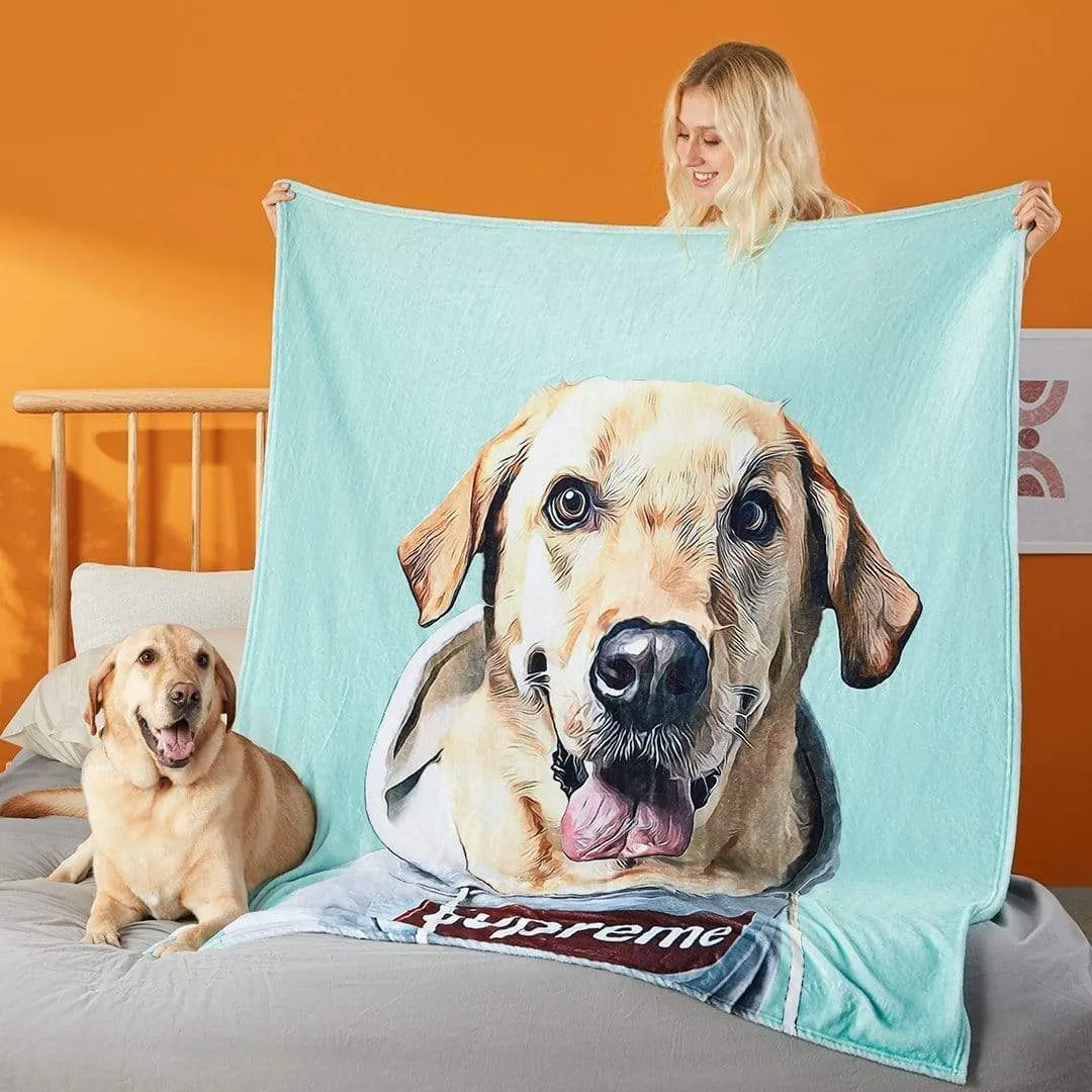 Custom Blanket with Pet Photo Gifts For Dog Lovers