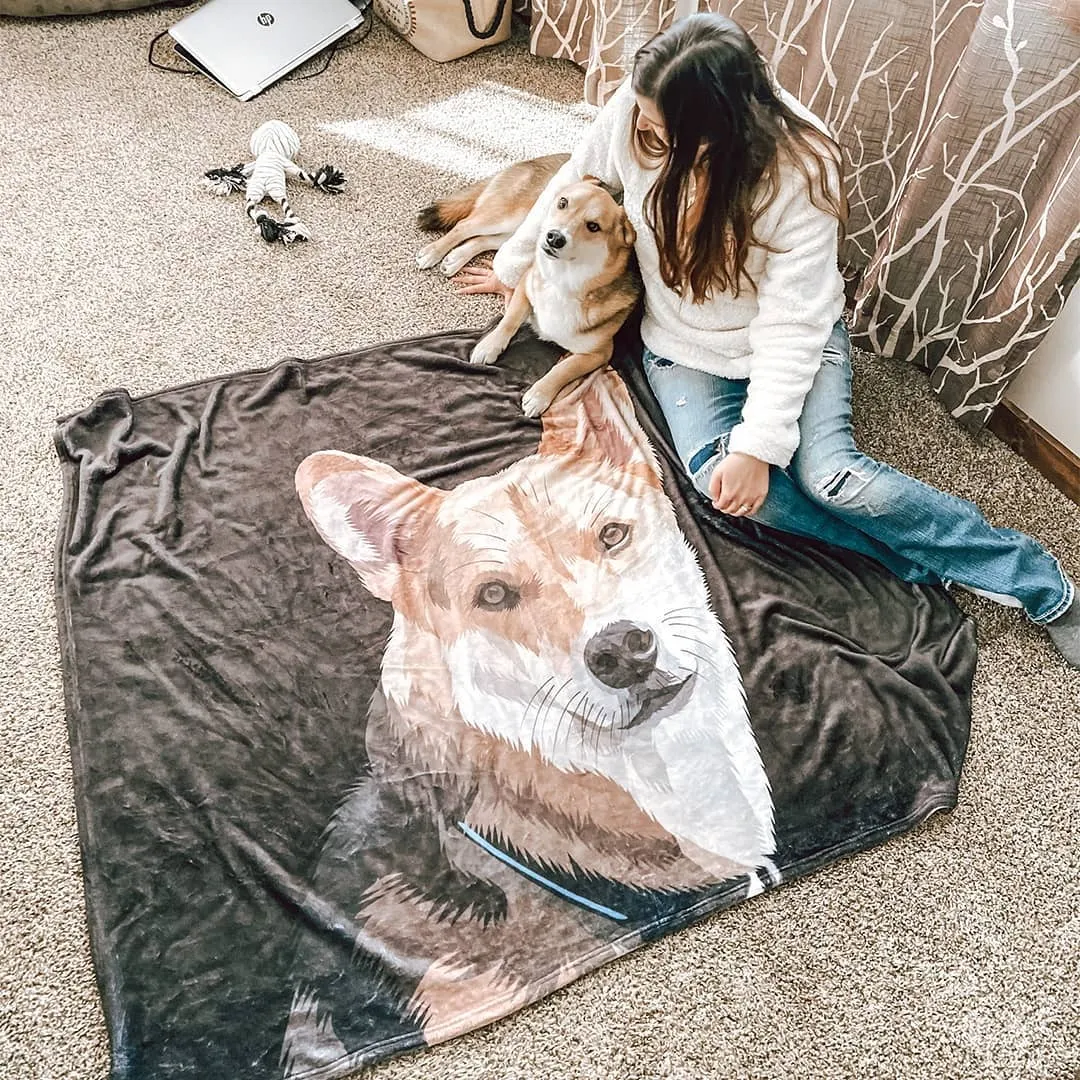 Custom Blanket with Pet Photo Gifts For Dog Lovers