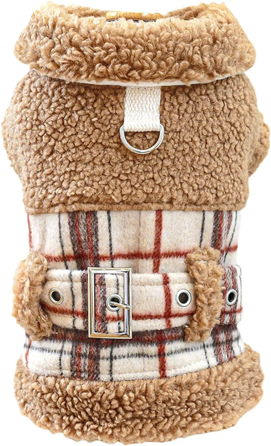 Dog Fleece Lined Jean Jacket Winter Puppy Stylish Cute Clothes Lightweight Warm Small Dog Denim Coat Chihuahua Yorkie Thick Jacket Christmas Holiday Birthday Dog Clothes for Small Dogs