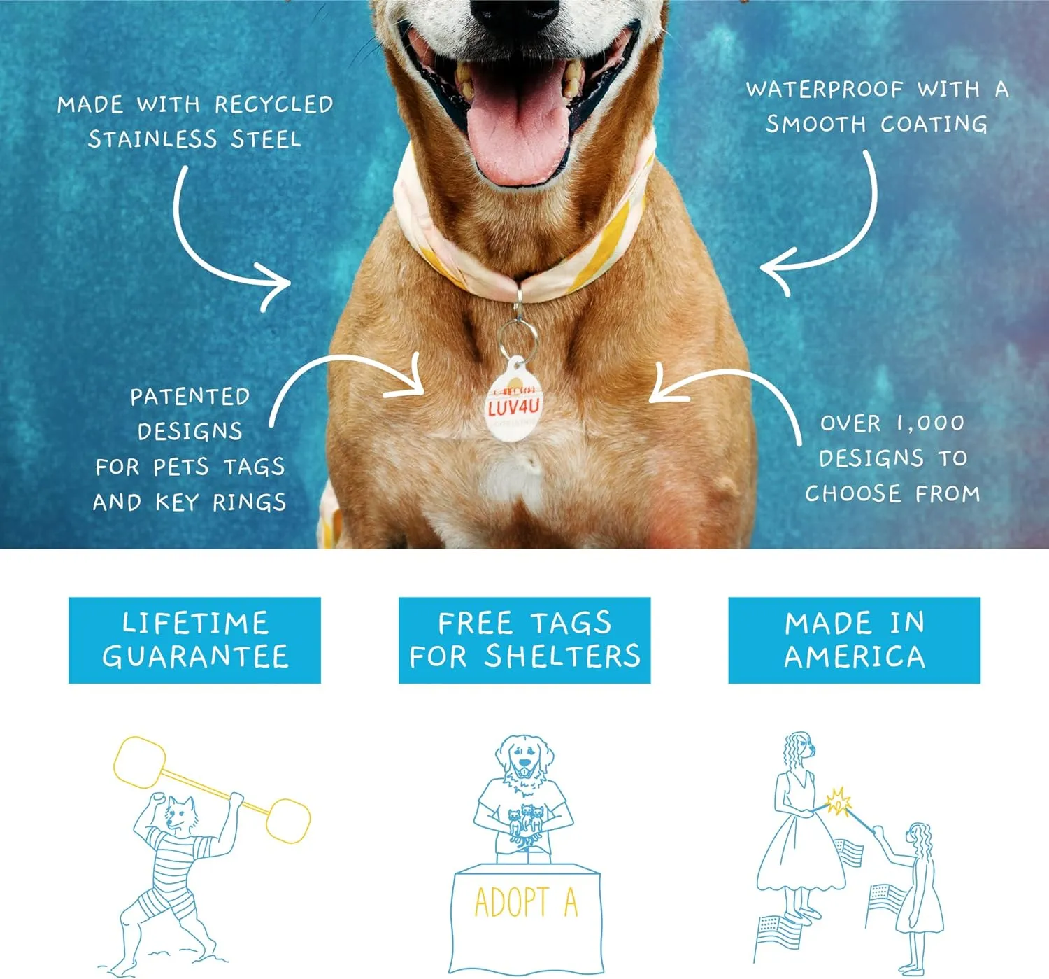 Dog Tag Art Cute as a Cupcake Personalized Pet ID Tag for Dogs and Cats, Silent Polymer Coated Stainless Steel Nametag with Customized Identification Information, Small .875 Diameter