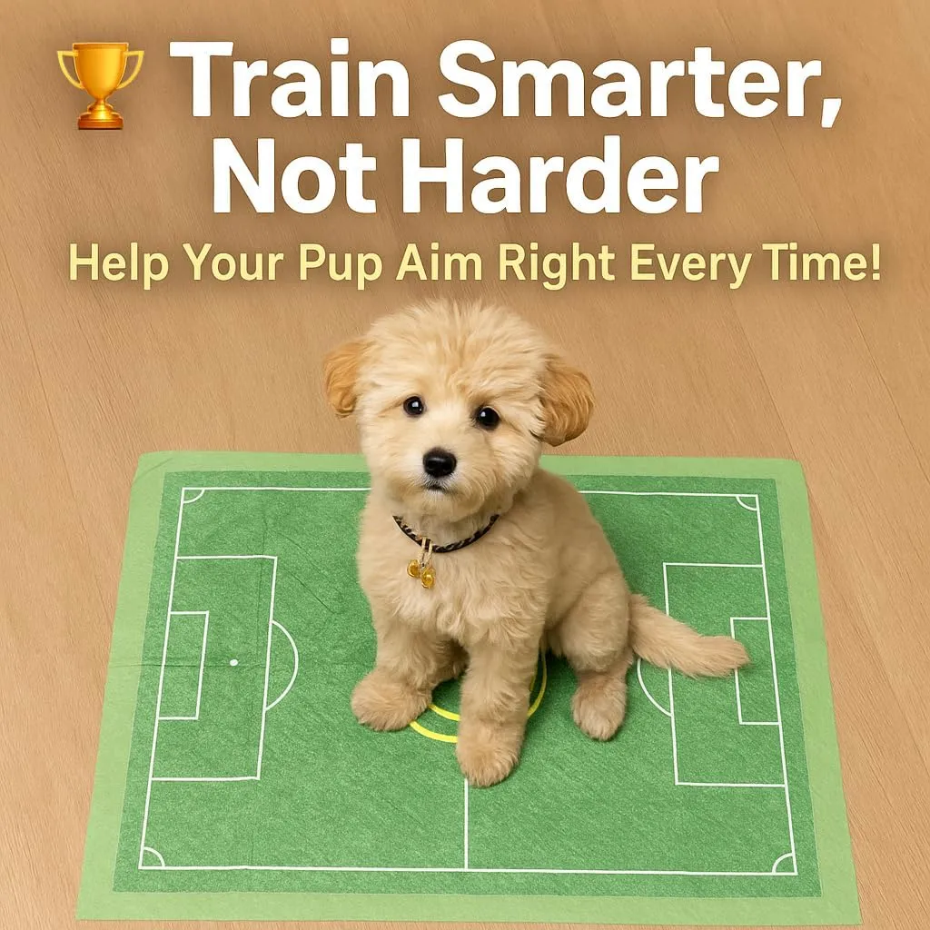 Dog Training Pads, Extra Thick Leak-Proof Pee Pads for Puppies and Senior Dogs  5-Layer Absorbent Core, Fast Drying & Odor Lock ([Bullseye Induction],M: 18 * 24 in,1)