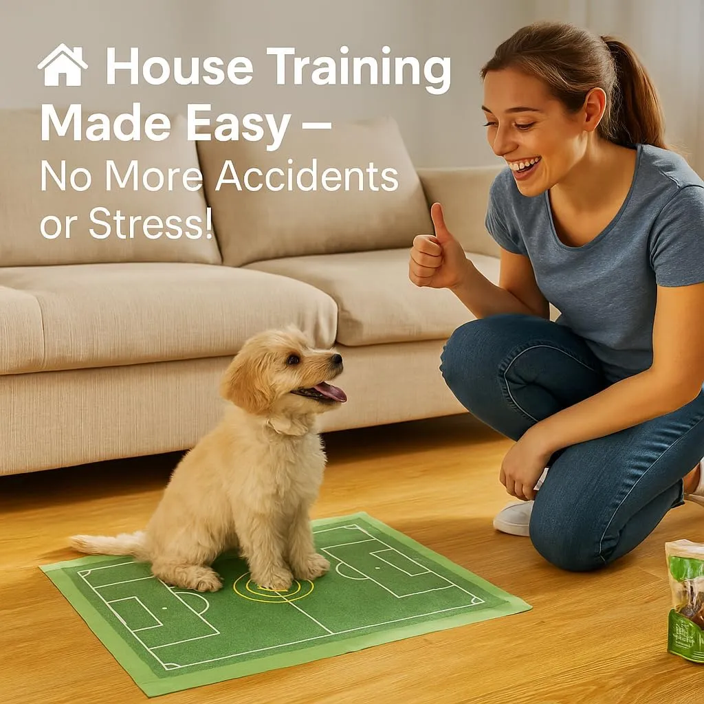 Dog Training Pads, Extra Thick Leak-Proof Pee Pads for Puppies and Senior Dogs  5-Layer Absorbent Core, Fast Drying & Odor Lock ([Bullseye Induction],M: 18 * 24 in,1)