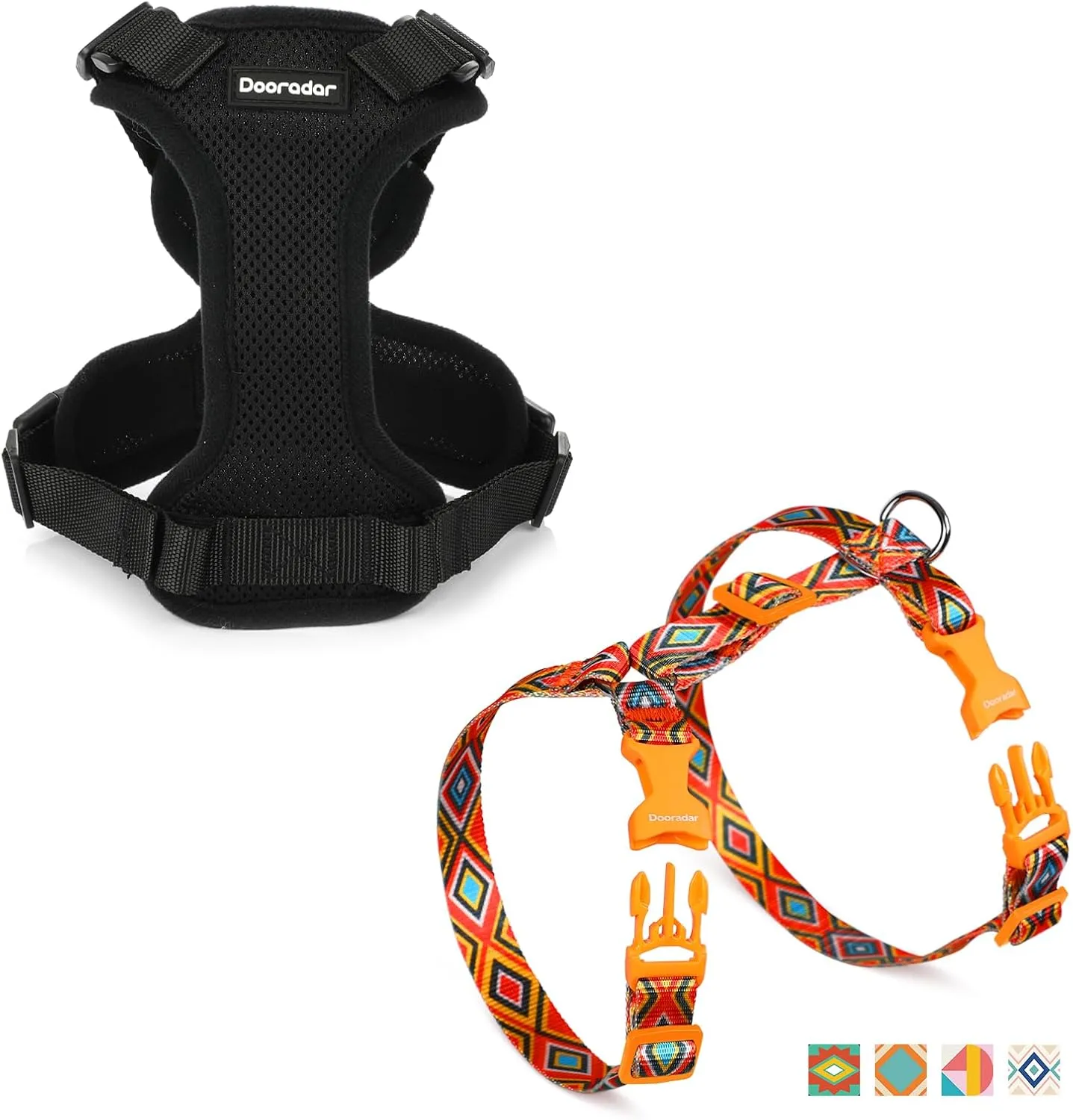 Dooradar Cat Harness and Leash Set, Escape Proof Safe Adjustable Kitten Vest Harnesses for Walking, Easy Control Soft Breathable Mesh Jacket