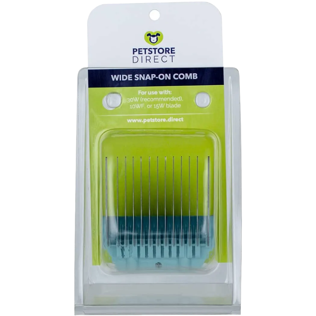#E 1″ Aqua Wide Snap on Comb by PetStore.Direct