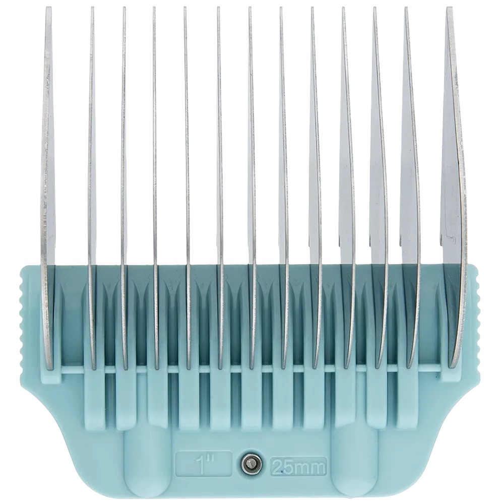 #E 1″ Aqua Wide Snap on Comb by PetStore.Direct
