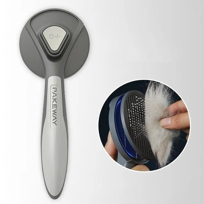 Effortless Pet Grooming with Kimpets Self-Cleaning Slicker Needle Comb - Say Goodbye to Tangled Hair