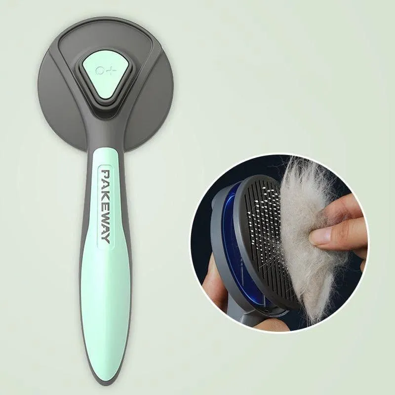 Effortless Pet Grooming with Kimpets Self-Cleaning Slicker Needle Comb - Say Goodbye to Tangled Hair
