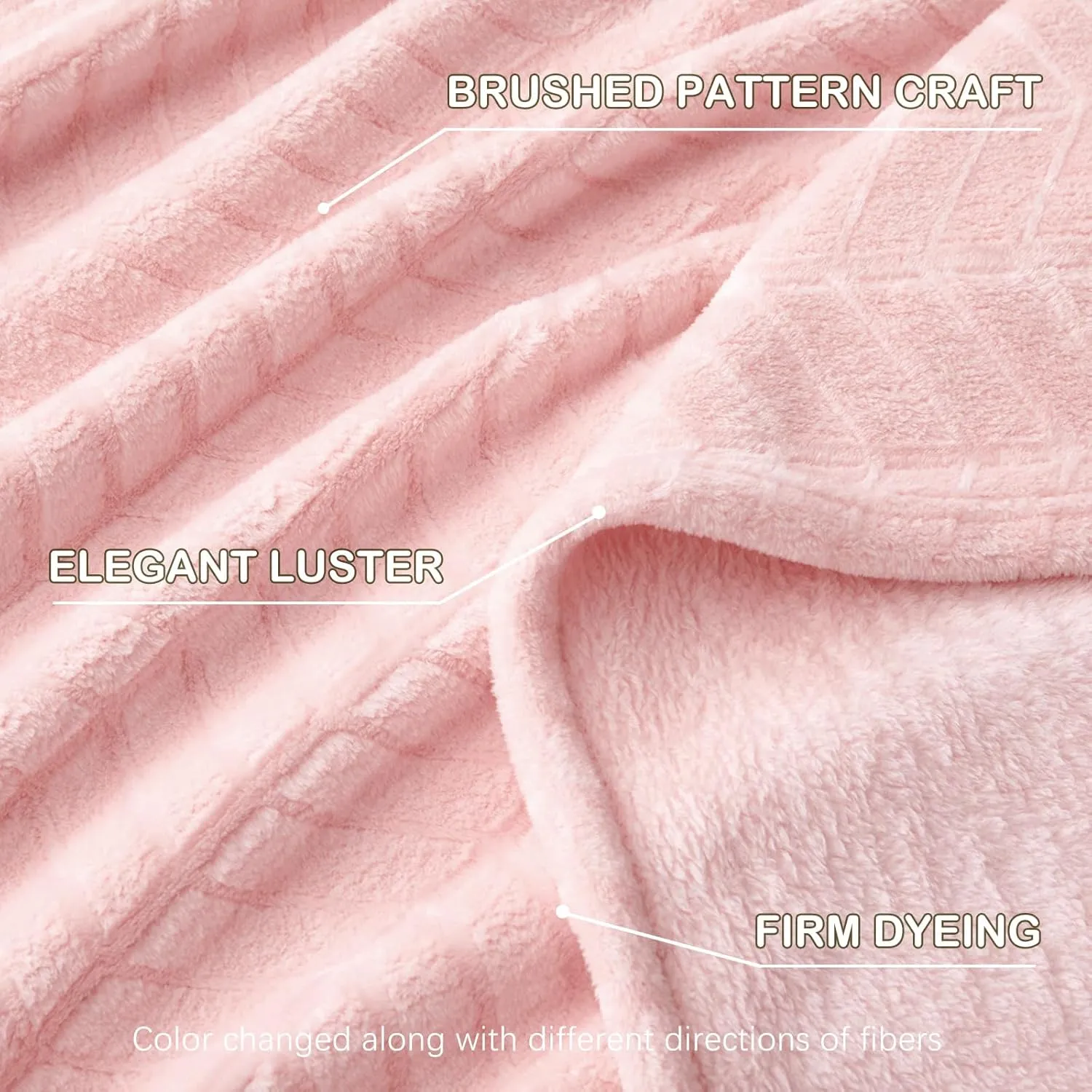 Excervent Super Soft Throw Blanket 50x70 inches Lightweight Baby Pink Flannel Fleece Blankets, Cozy and Warm Plush Fuzzy Throws for Kids Toddler Boys and Girls