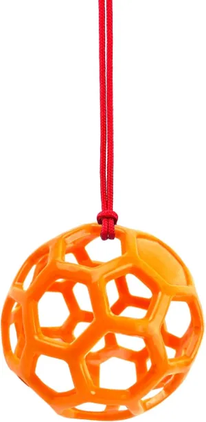 Farm Stall Hanging Feeder Toy Ball for Horses, Goats, Sheep  Durable TPR Feeding Ball, Hay Feeder for Animal Enrichment, Stretch-Resistant Design (Orange)