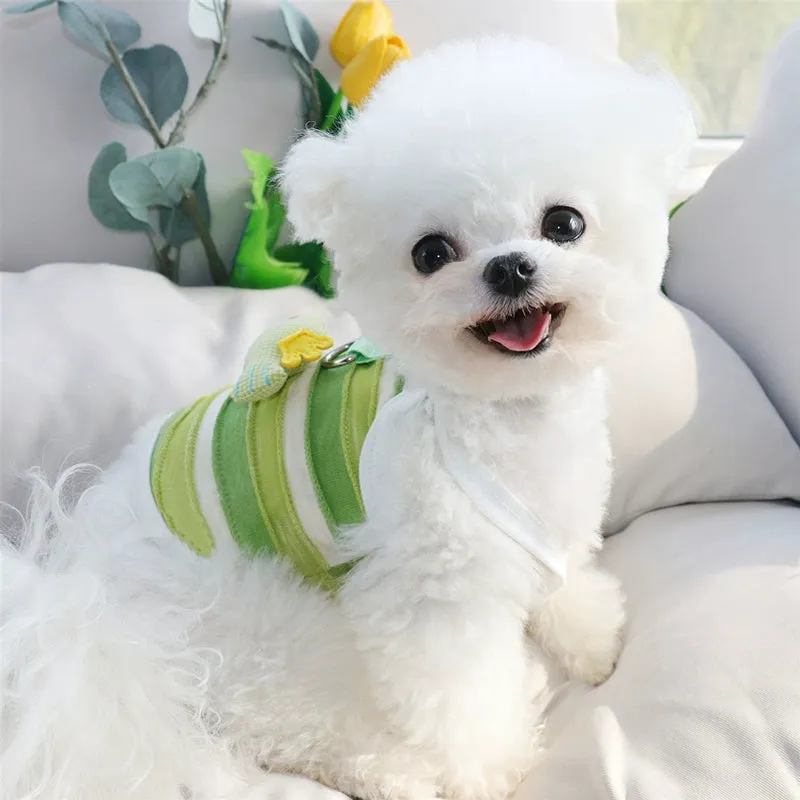 Fish Decor Striped Dog Cat Vest Harness