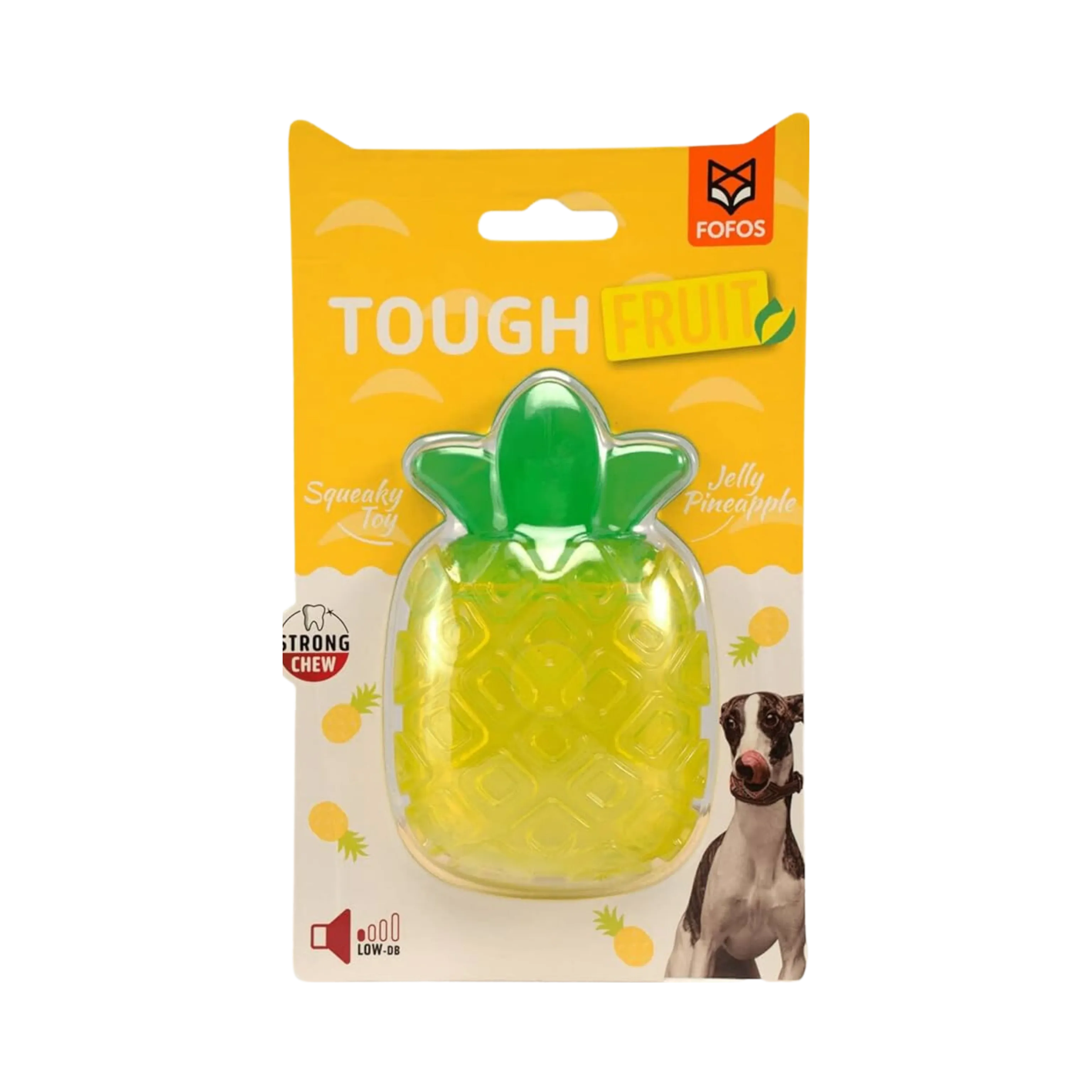 FOFOS FRUITY BITES SQUEAKY JELLY PINEAPPLE TOY