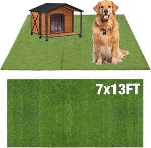 GLOBREEN XL Artificial Grass for Dogs Potty 7FT X 13FT, Fake Turf Grass Rug for Pets Patio Balcony Backyard, Easy to Cut Waterproof