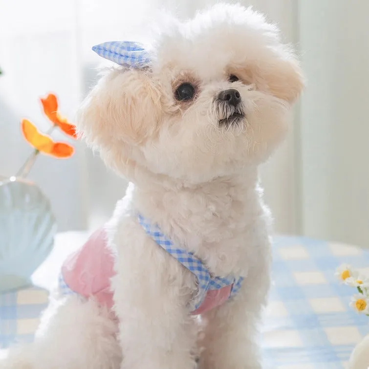 Heart Pattern Bow Decor Dog Cat Vest
