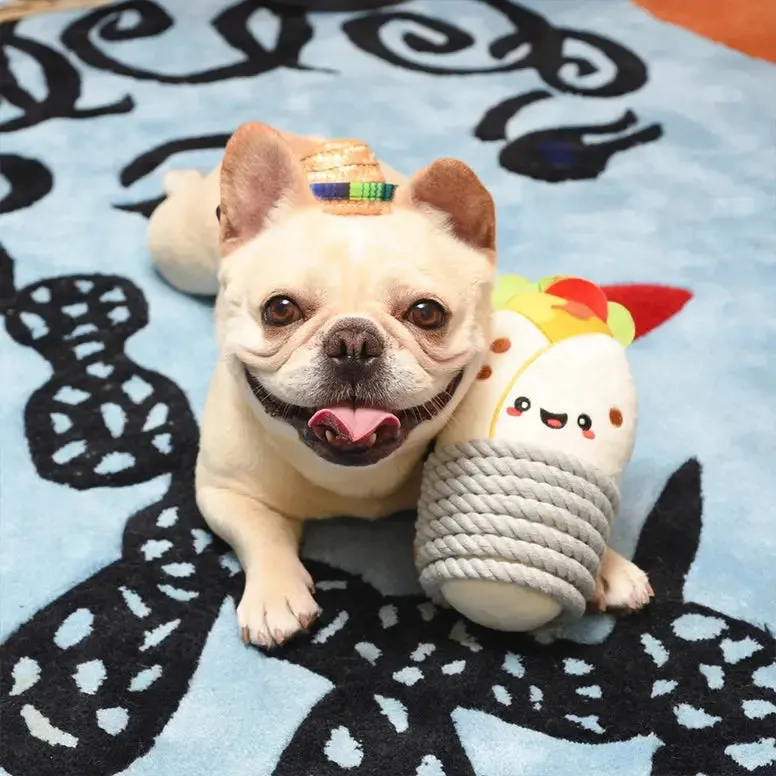 Hugsmart Pet Fiesta Chewsday Burrito Dog Rope Toy