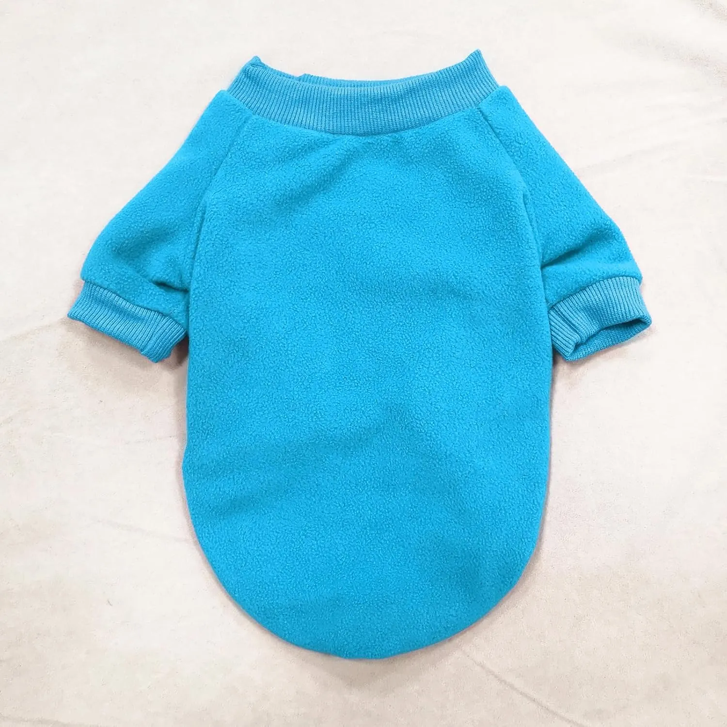 Idepet Dog Fleece Sweater, Small Dogs Shirt Pullover Sweatshirt Pet Dog Clothes Soft Puppy Sweater Warm Winter Shirt Classic Cat Apparel for Small Dogs and Cats (X-Small, Blue)