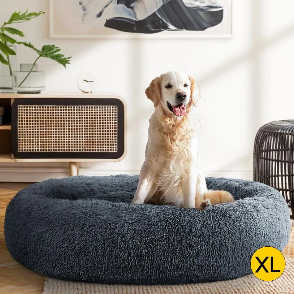 i.Pet Pet Bed Dog Cat 110cm Calming Extra Large Soft Plush Dark Grey