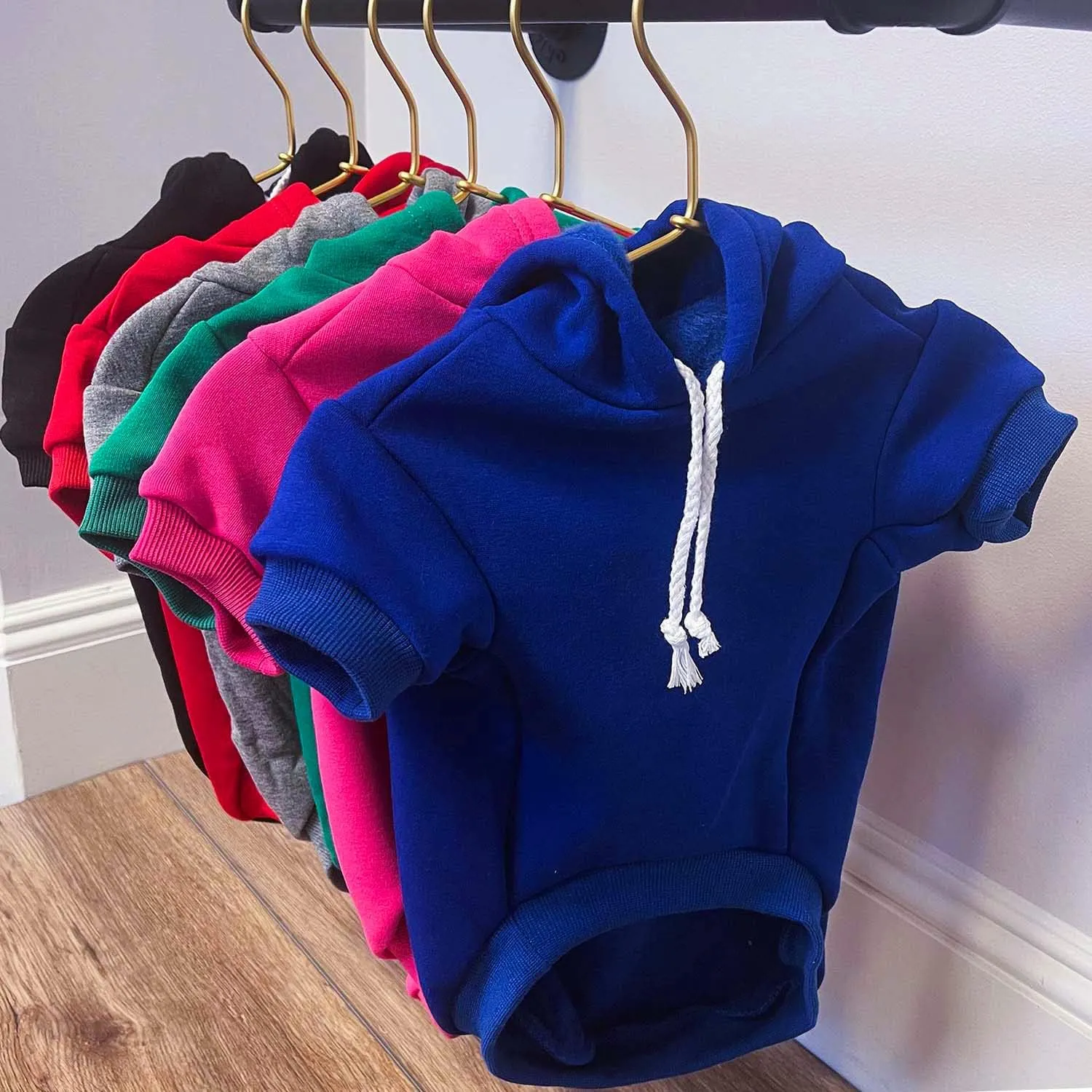 It's A Boy Arrow Dog Hoodie Fleece Lined Pullover Sweatshirt with Leash Hole (Baby Blue, 4X-Large 422)