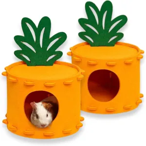 JanYoo Guinea Pig Hideout Small Animal House Washable Pet Bed Cage Accessories for Hamster Ferret Mouse Chinchillas Bearded Dragons and Rats (2 Pack)