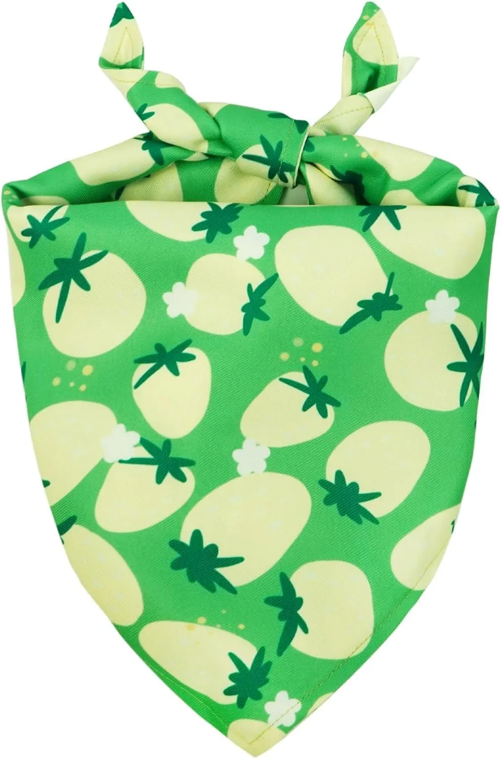 Kuoser Dog Bandanas, Triangle Reversible Fruit Print Pet Bandanas for Boy and Girl, All Seasons Bandana for Small Medium and Large, Green L