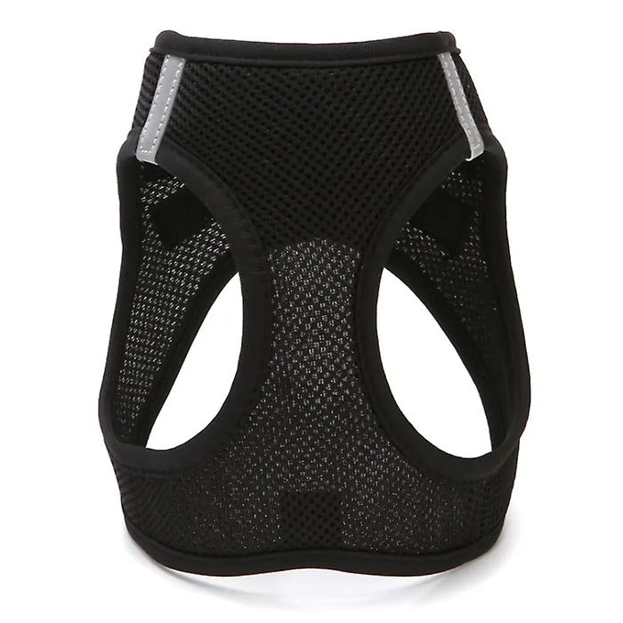 L 32-34cm black Breathable pet traction vest with leash for small dogs, medium and large AZ17321