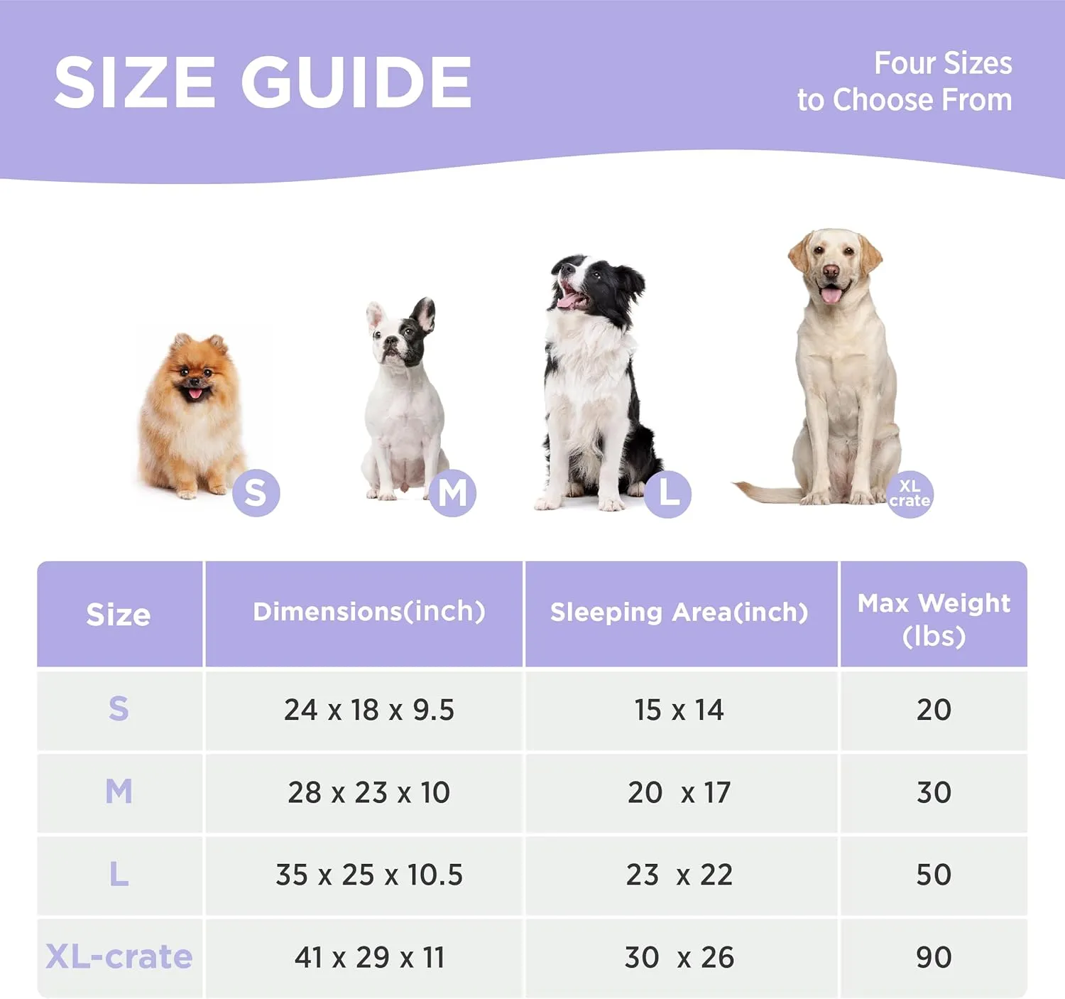 Lesure Orthopedic Dog Bed Sofa for Large Dogs, Waterproof Dog Couch with Removable Washable Cover, Cute Aesthetic Pet Sofa Couch with Egg Crate Foam (Cream, 41.0" L x 29.0" W x 11.0" Th)