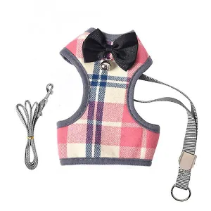 M 25*37*26cm pink Pet traction rope small dogs and cats breathable vest chest back£¬Pet Collars & Harnesses AZ16941
