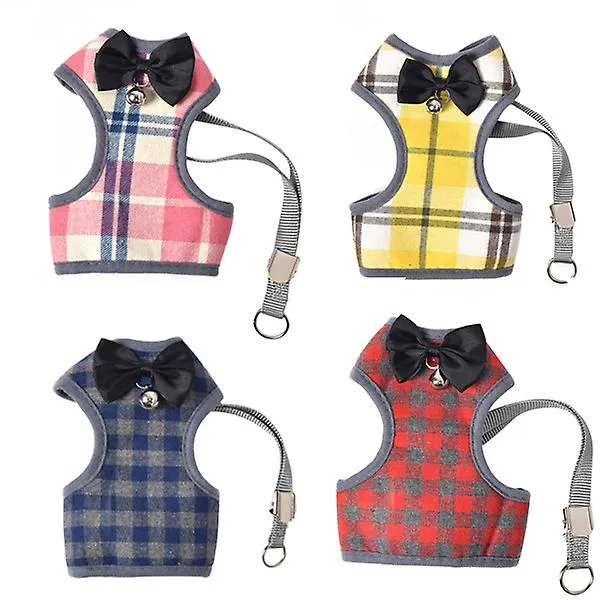 M 25*37*26cm yellow Pet traction rope small dogs and cats breathable vest chest back£¬Pet Collars & Harnesses AZ16947