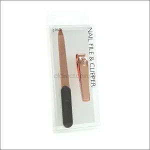 Nail File and Clipper Set - Rose Gold