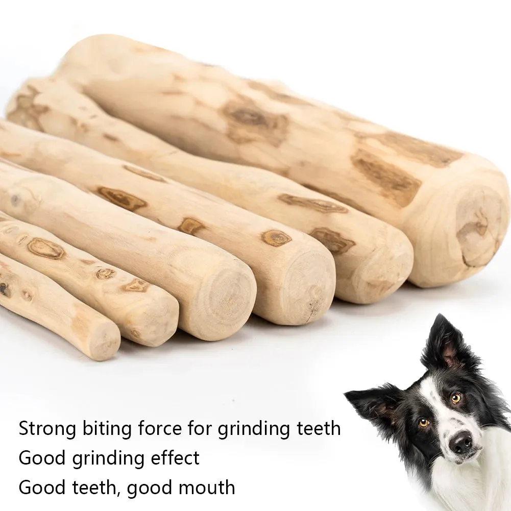 Natural Coffee Wood Dog Chew Stick for Teeth Grinding and Anxiety Relief