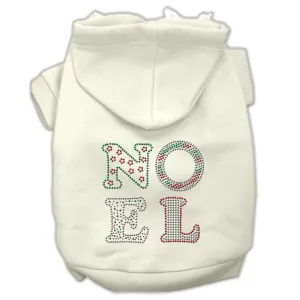 Noel Rhinestone Hoodies Cream M (12)