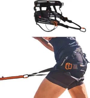 Non-stop dogwear CaniX Hands Free Dog Running Belt for Canicross. Comfortable Waist Belt for Jogging and Training Dogs. Black, Size M