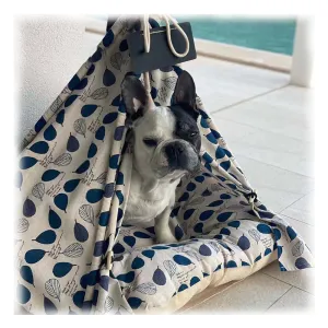 PAWS ASIA Suppliers Outdoor Pet Teepee Luxury Wooden Eco Friendly Dog Bed Tent House