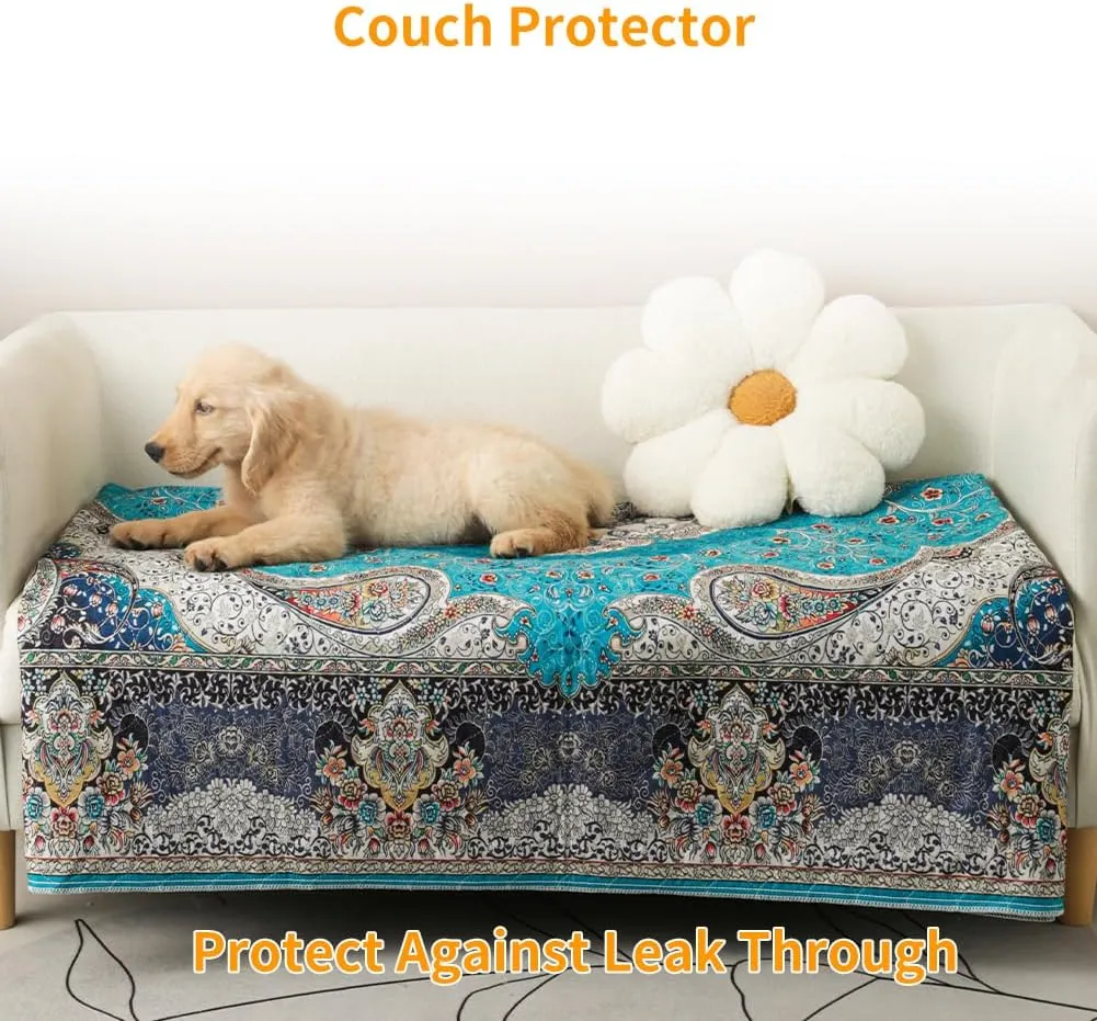 Peepeego Washable Pee Pad 63x63 Inch, Waterproof Puppy Pads with Fast Absorbent, Reusable, Non Slip, Premium Whelping Pad for Puppy Pen