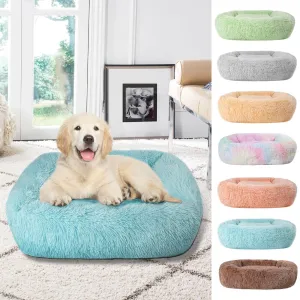 Pet Dog Cat Calming Bed Non-slip Plush Sleeping Nest