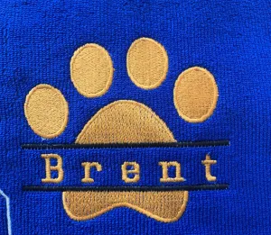 Pet Fleece Blanket - Name in Paw - Personalised