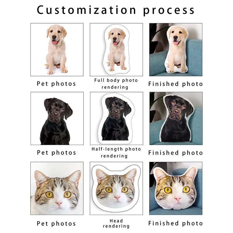 Pet Pillows with Your Dog Picture Custom Dog Shaped Pillow