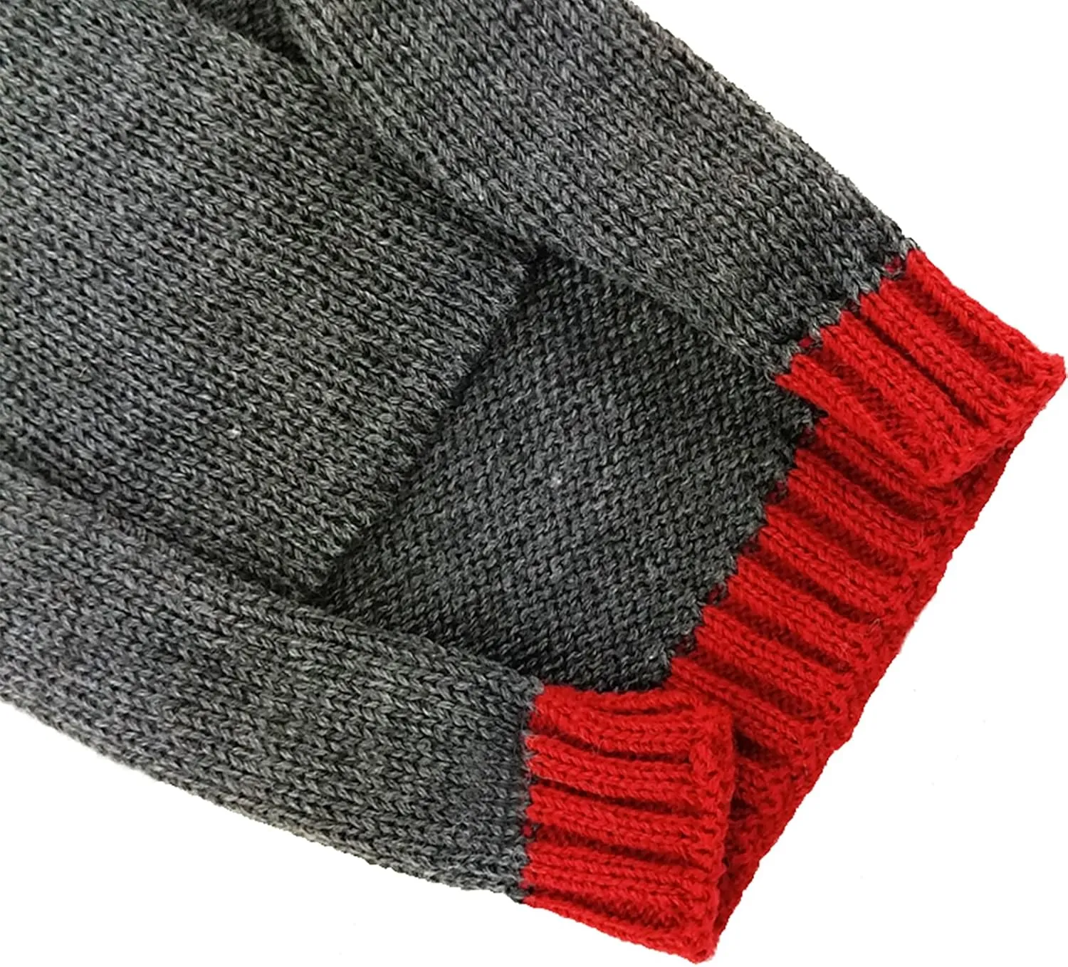 PETCARE Reindeer Christmas Dog & Cat Sweater - Gray Cartoon Elk Pet Holiday Clothes - Small to Large Sizes - Fall Winter Xmas Dog Costume