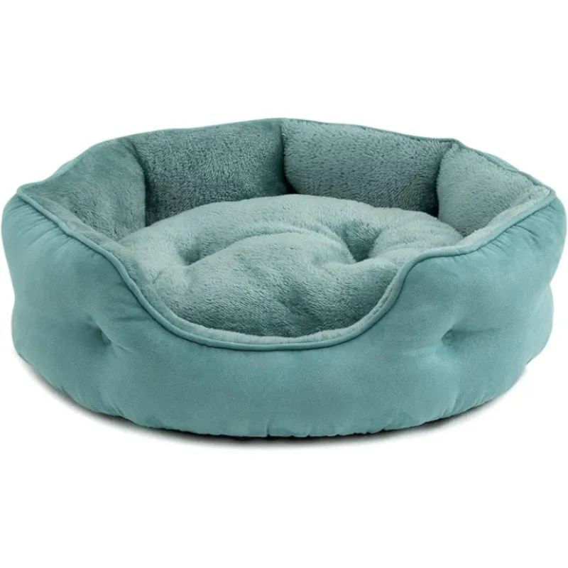 Round Pet Bed For Puppy And Kitten With Slip-Resistant