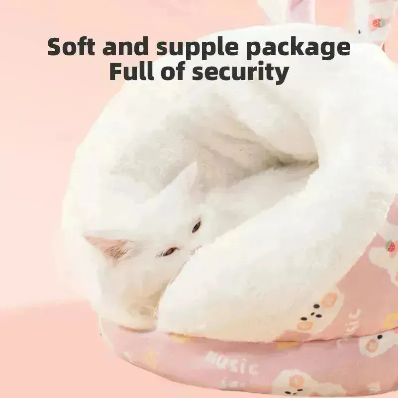 Semi-Closed Cat & Dog Bed - All-Season Slippers Design