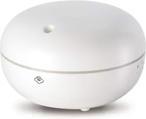 Serene House Ultrasonic Macaron Aromatherapy Essential Oil Cool Mist Diffuser  Optional Warm White, Calming Ambient Light Display with Automatic Shut-Off  White, 250ml