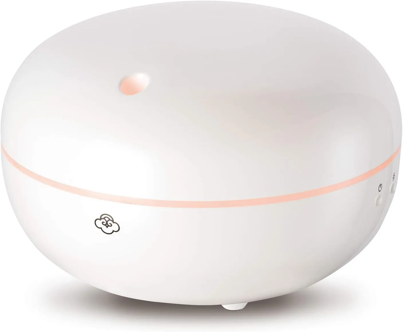 Serene House Ultrasonic Macaron Aromatherapy Essential Oil Cool Mist Diffuser  Optional Warm White, Calming Ambient Light Display with Automatic Shut-Off  White, 250ml