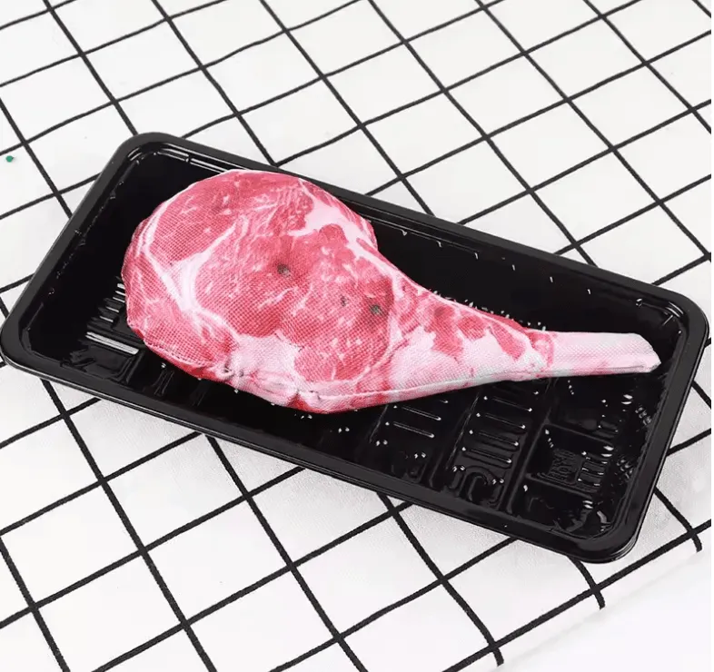 Simulated Steak Chew Toy – Bite-Resistant & Squeaky Dog and Cat Toy | Durable Pet Play Product