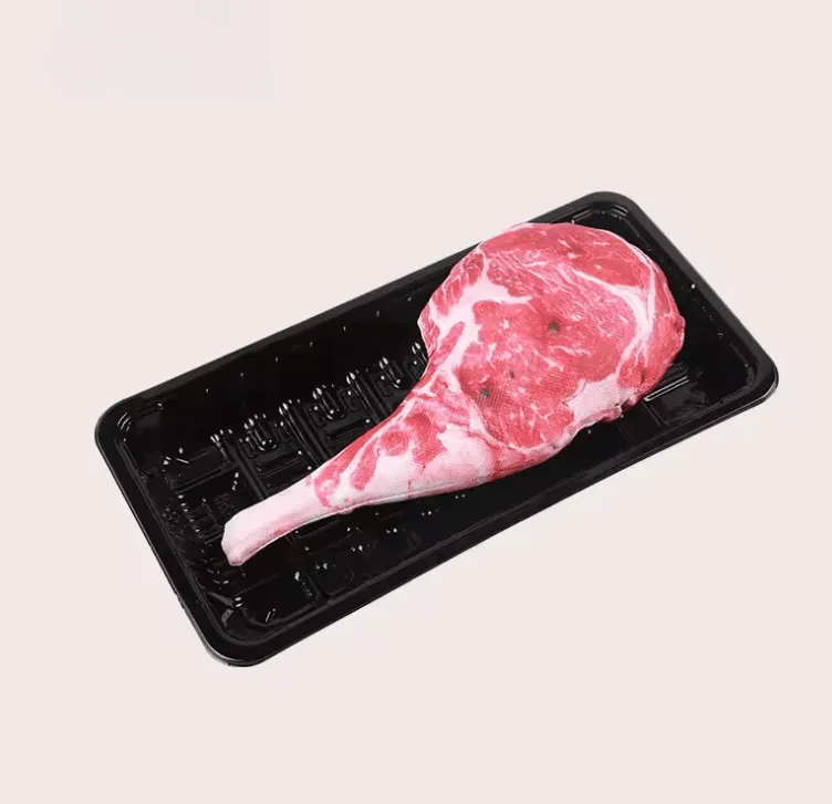 Simulated Steak Chew Toy – Bite-Resistant & Squeaky Dog and Cat Toy | Durable Pet Play Product